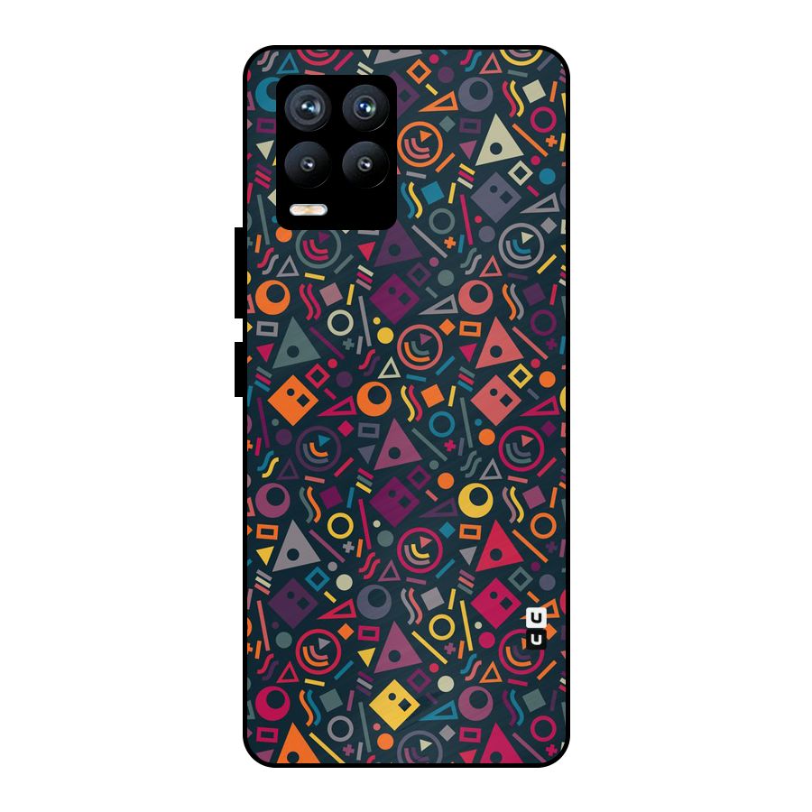 Abstract Figures Metal Back Case for Realme 8 Pro