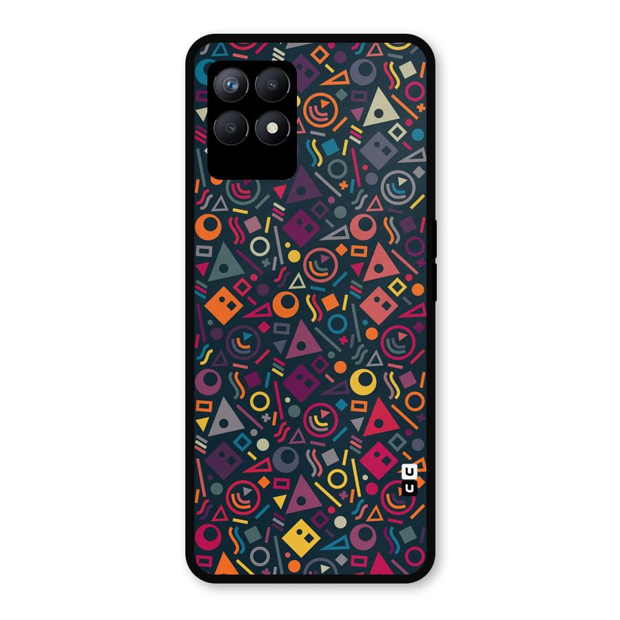 Abstract Figures Metal Back Case for Realme 8i