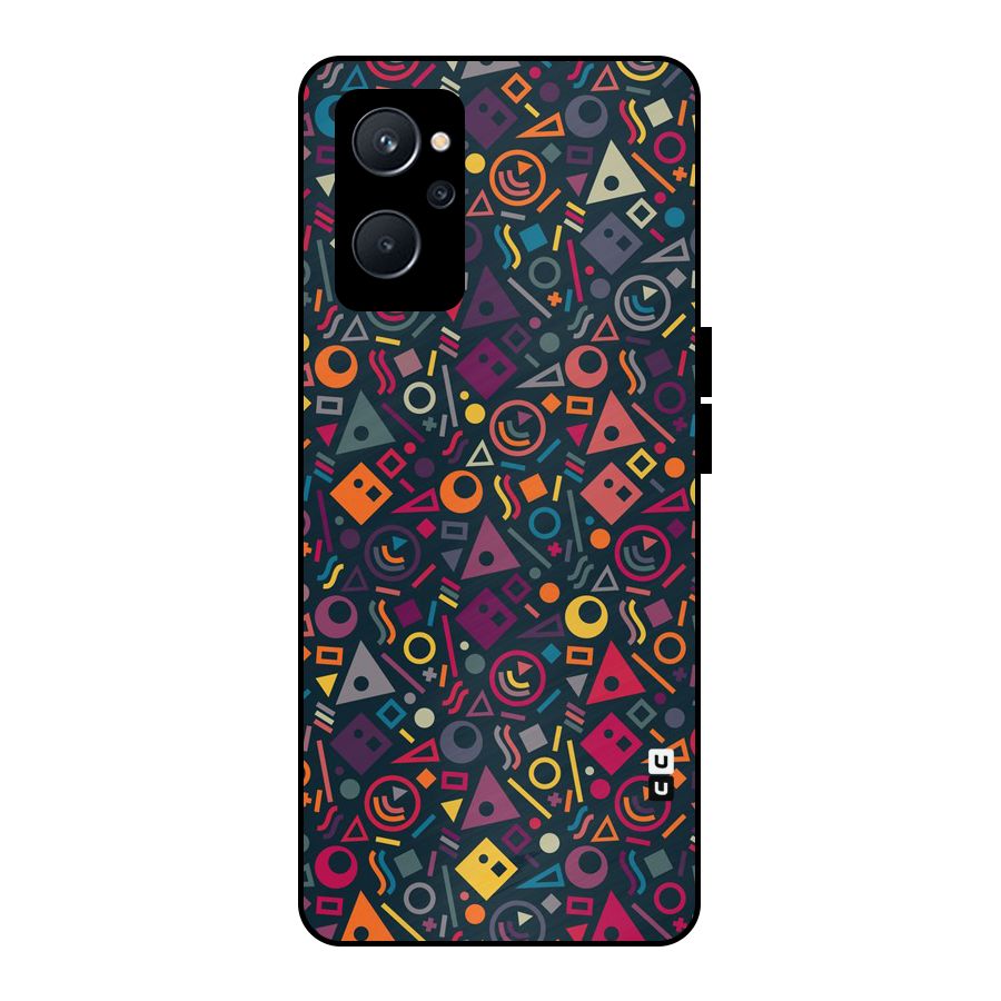 Abstract Figures Metal Back Case for Realme 9i 5G