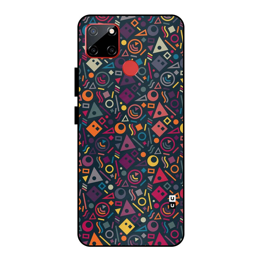 Abstract Figures Metal Back Case for Realme C12