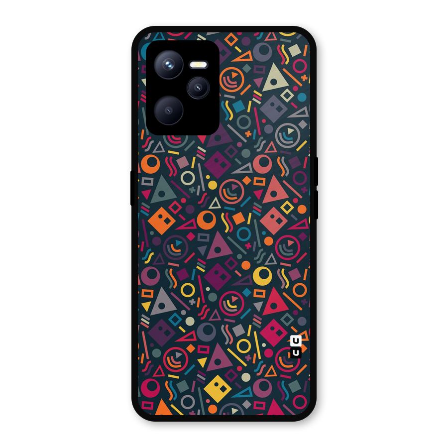 Abstract Figures Metal Back Case for Realme C35