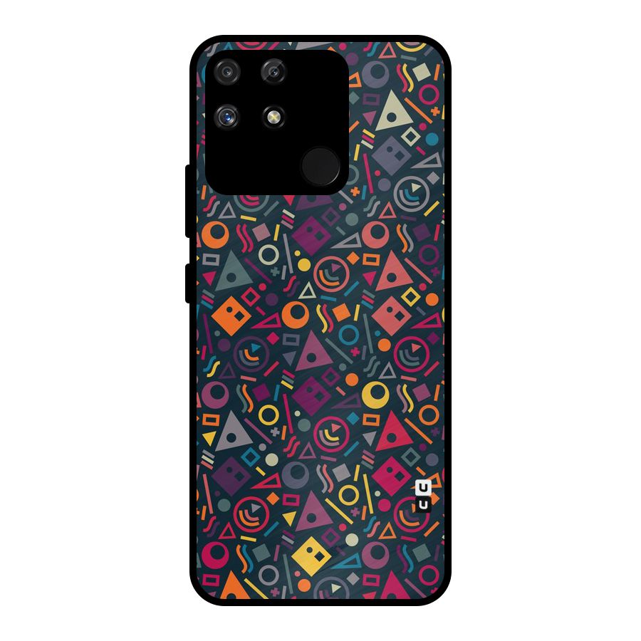Abstract Figures Metal Back Case for Realme Narzo 50A