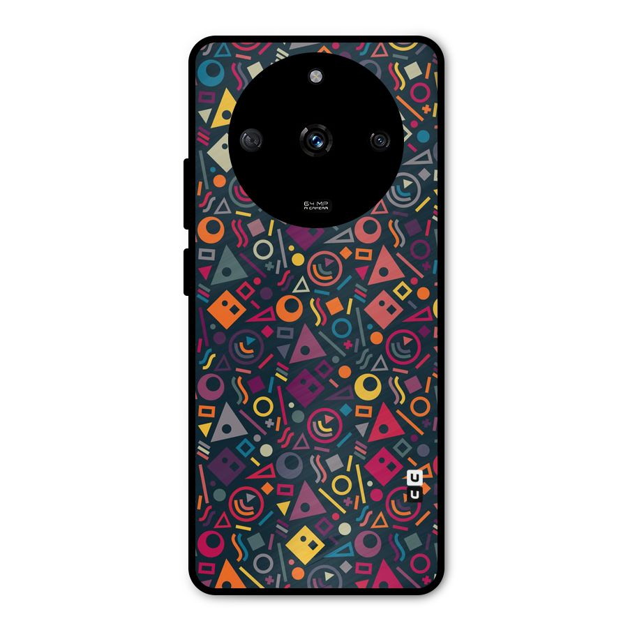 Abstract Figures Metal Back Case for Realme Narzo 60 5G