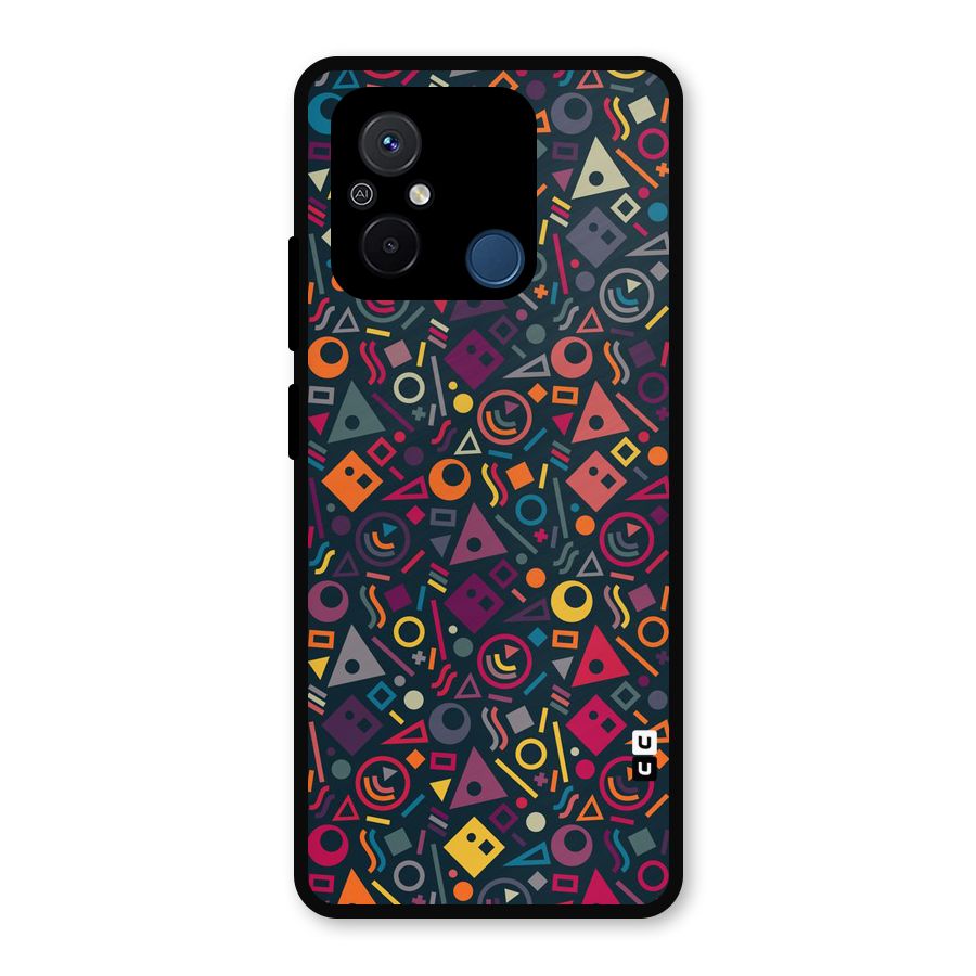 Abstract Figures Metal Back Case for Redmi 12C