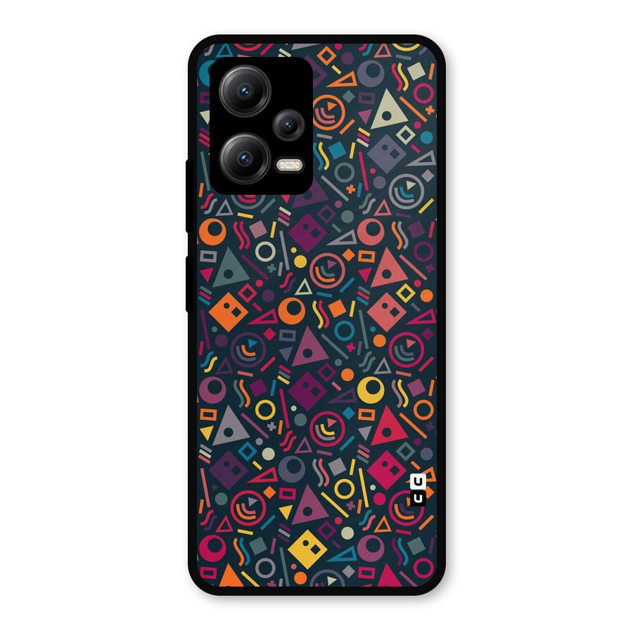 Abstract Figures Metal Back Case for Redmi Note 12 5G