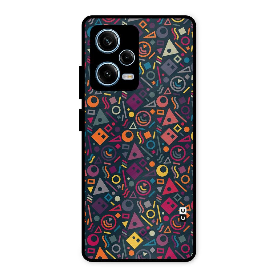Abstract Figures Metal Back Case for Redmi Note 12 Pro