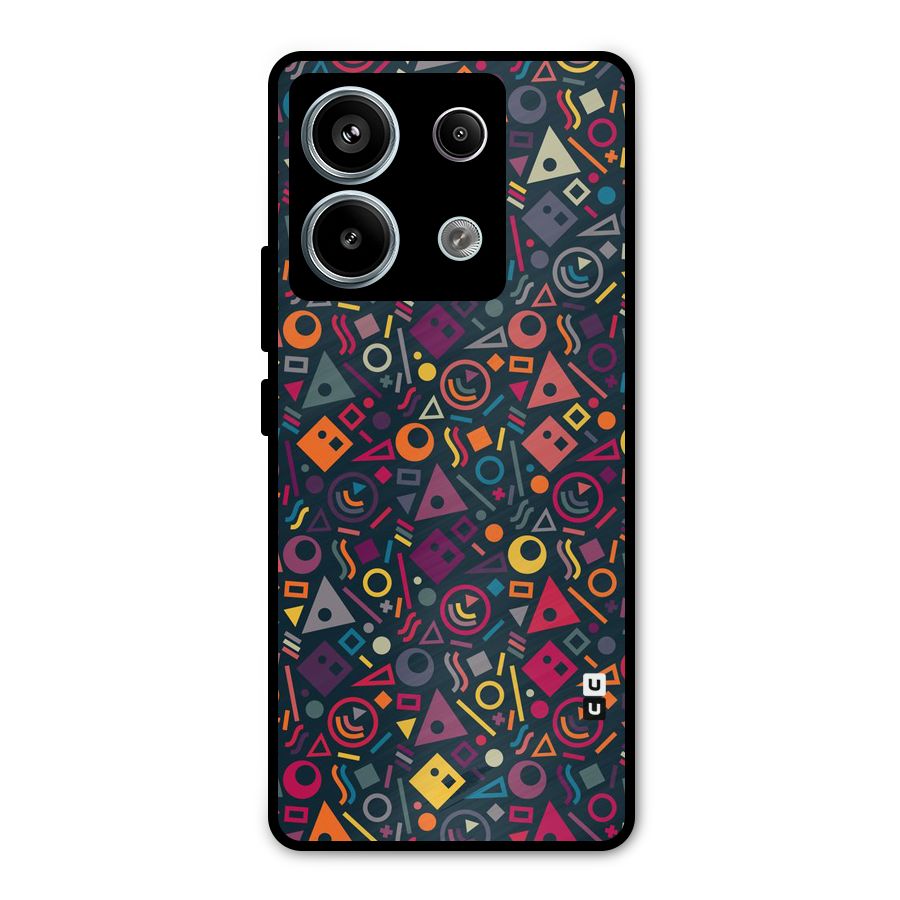 Abstract Figures Metal Back Case for Redmi Note 13 Pro 5G
