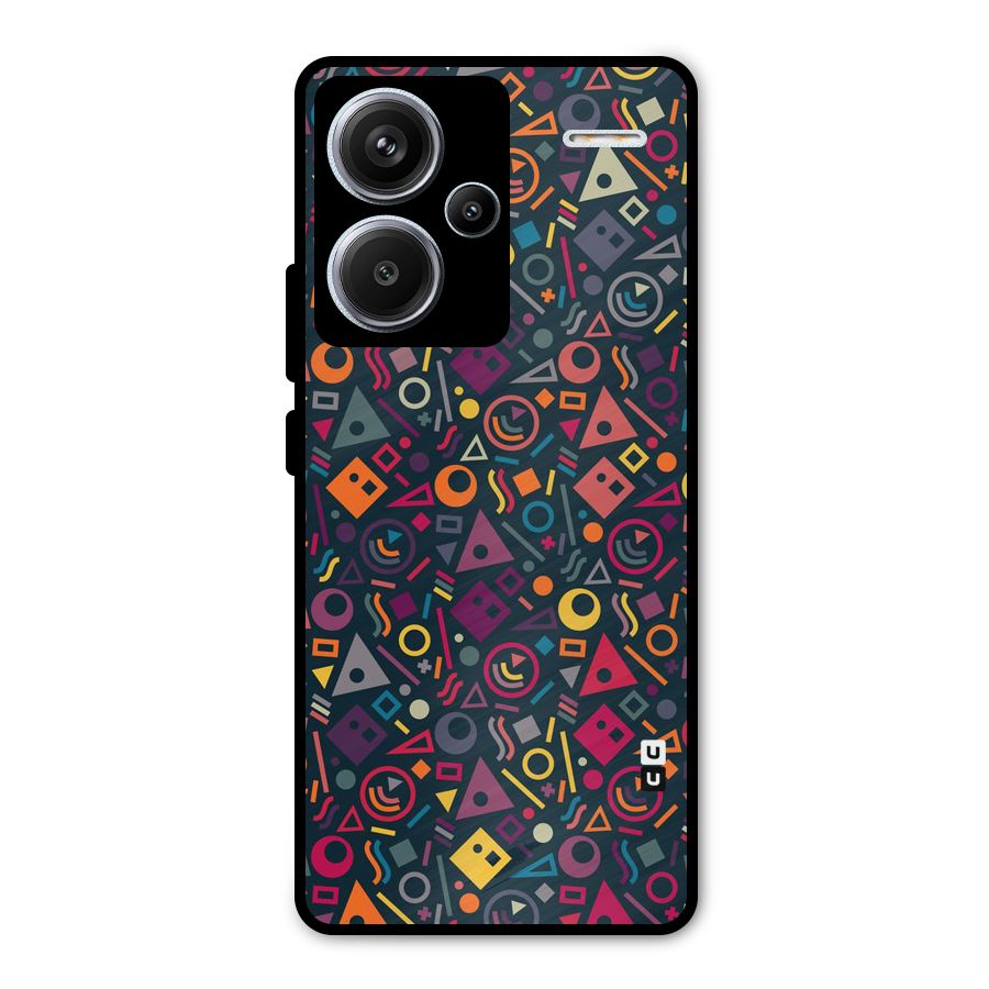 Abstract Figures Metal Back Case for Redmi Note 13 Pro Plus