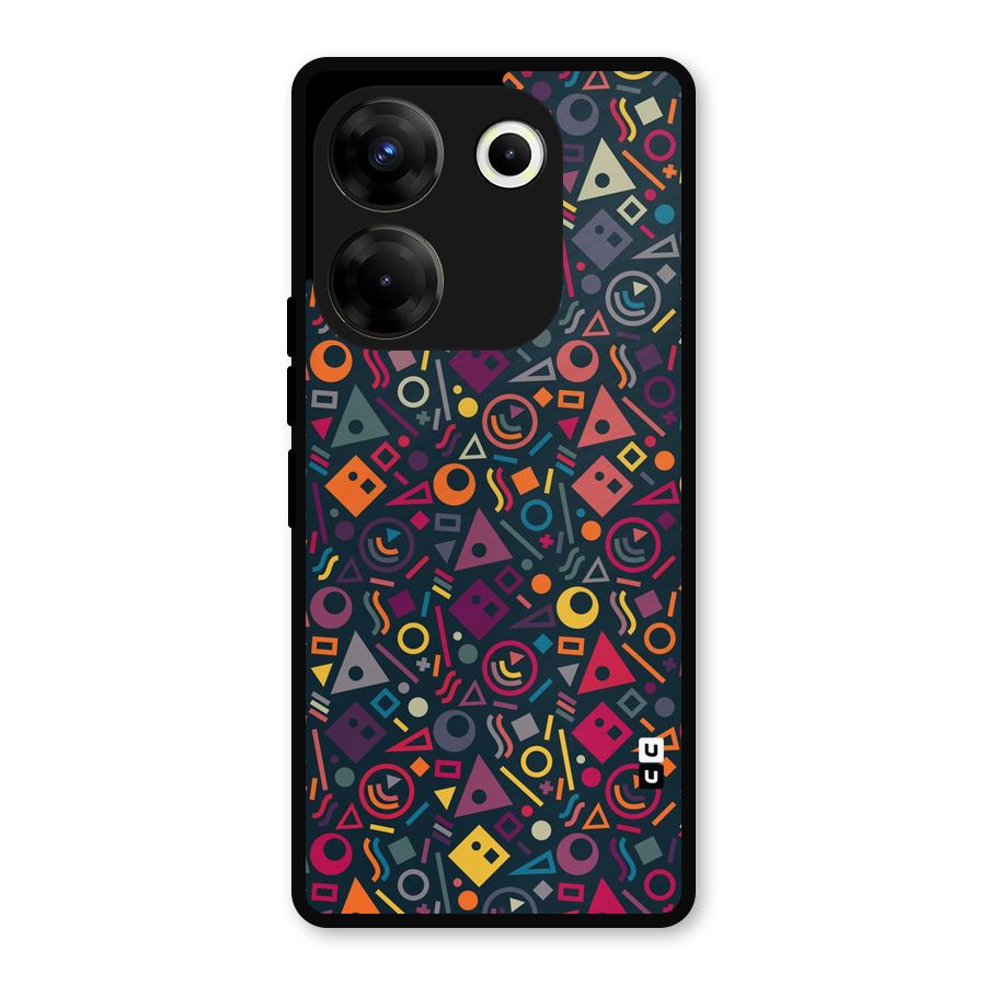 Abstract Figures Metal Back Case for Tecno Camon 20