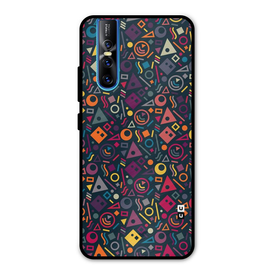 Abstract Figures Metal Back Case for Vivo V15 Pro