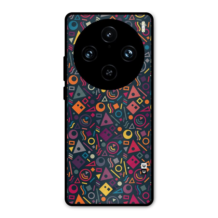 Abstract Figures Metal Back Case for Vivo X100 Pro