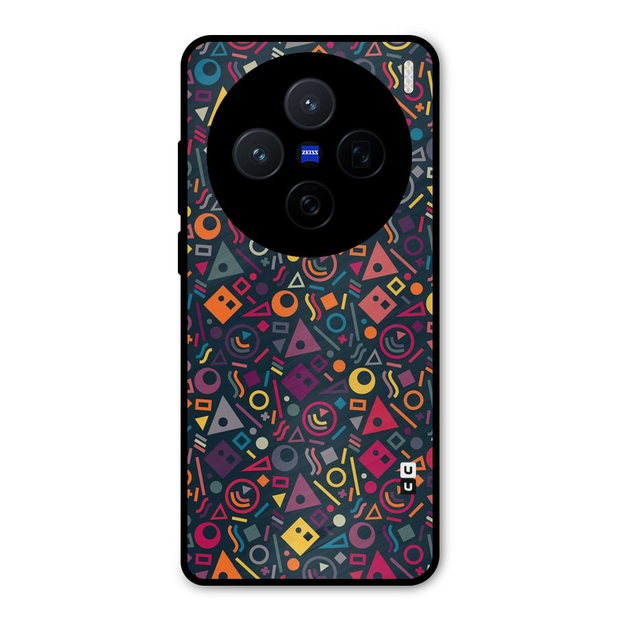 Abstract Figures Metal Back Case for Vivo X200