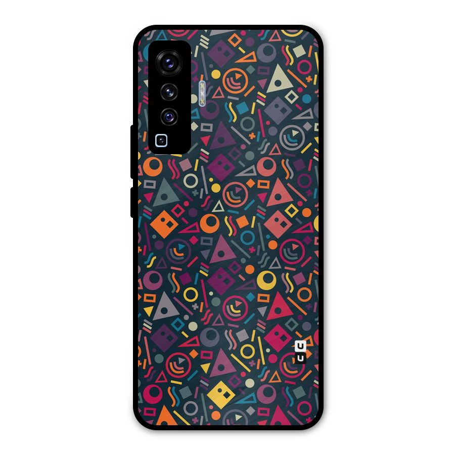 Abstract Figures Metal Back Case for Vivo X50
