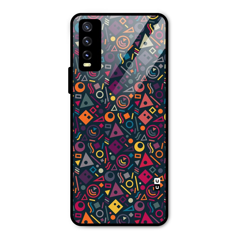 Abstract Figures Metal Back Case for Vivo Y20g