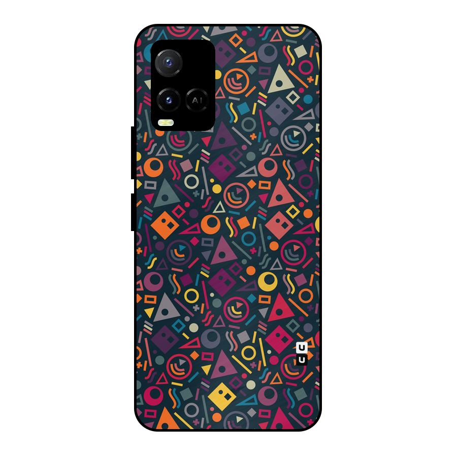 Abstract Figures Metal Back Case for Vivo Y21T