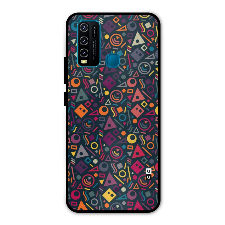 Abstract Figures Metal Back Case for Vivo Y30