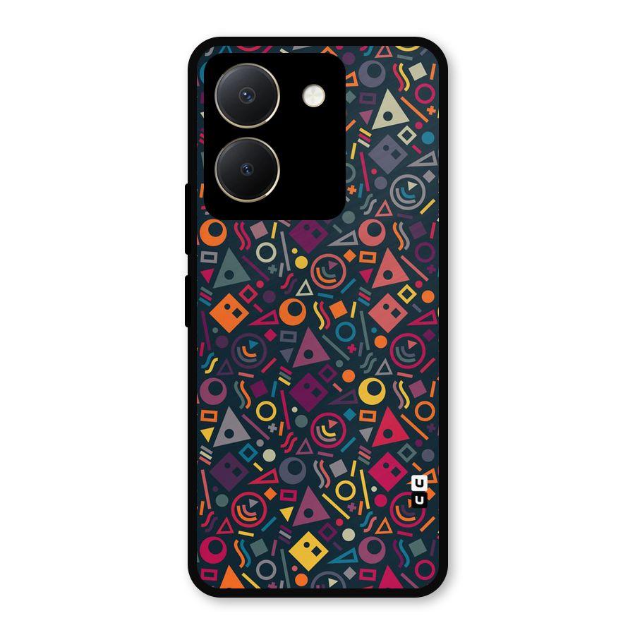 Abstract Figures Metal Back Case for Vivo Y36