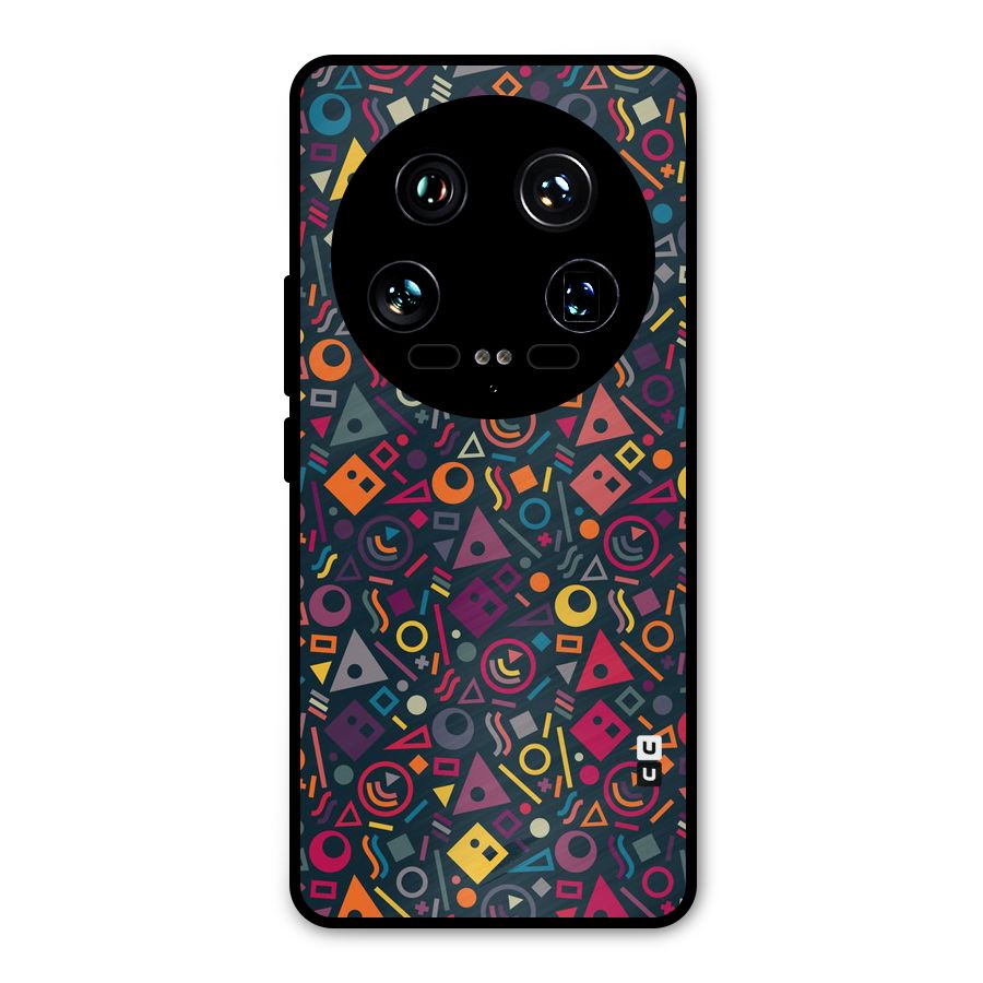 Abstract Figures Metal Back Case for Xiaomi 14 Ultra