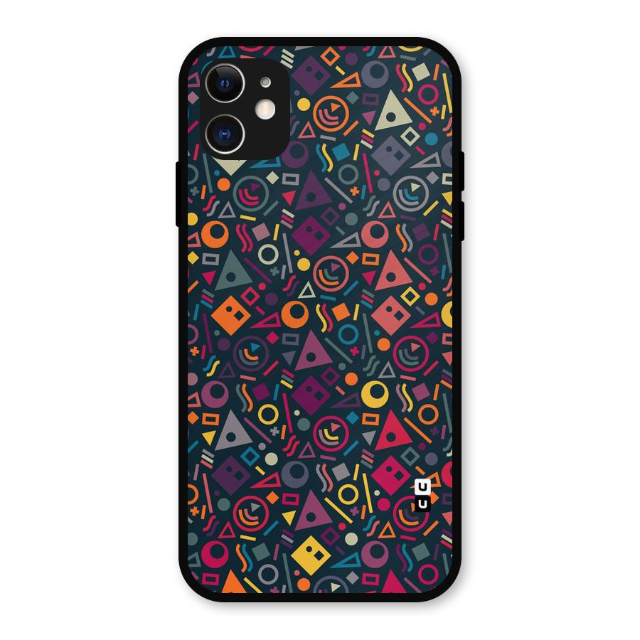 Abstract Figures Metal Back Case for iPhone 11