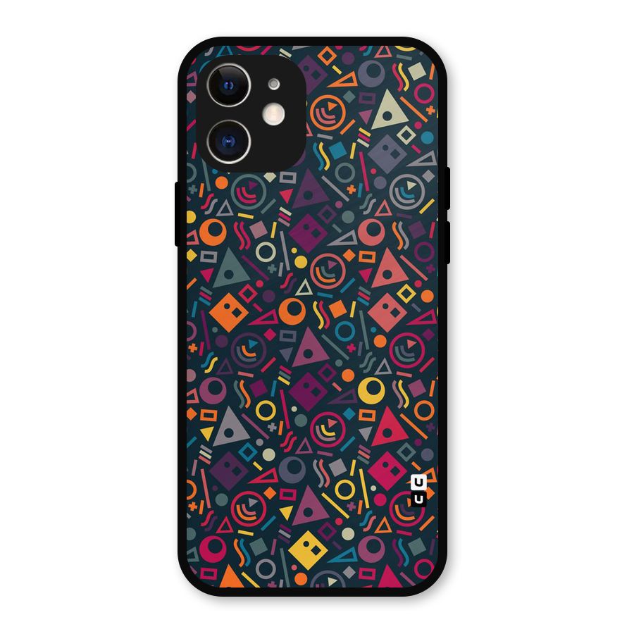 Abstract Figures Metal Back Case for iPhone 12