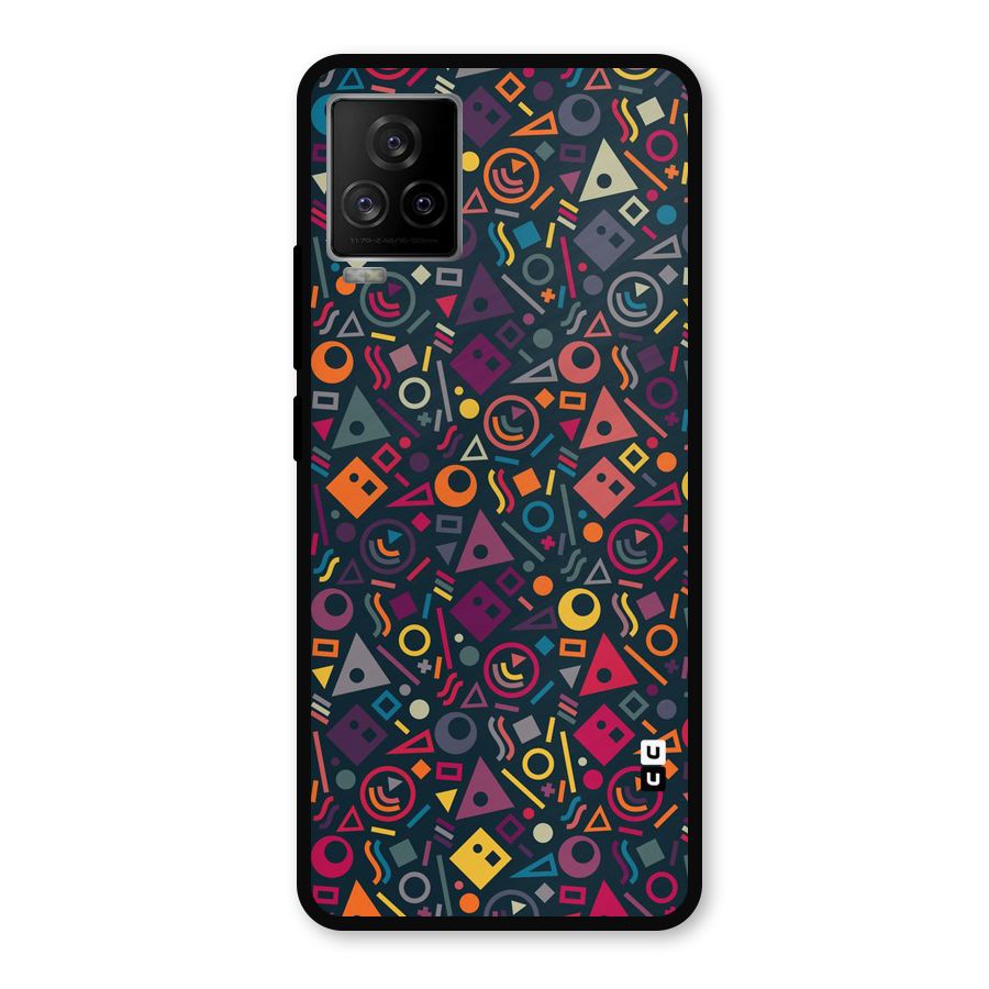 Abstract Figures Metal Back Case for iQOO 7 Legend 5G
