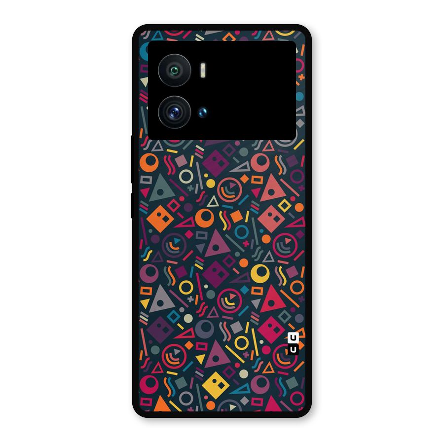 Abstract Figures Metal Back Case for iQOO 9 Pro