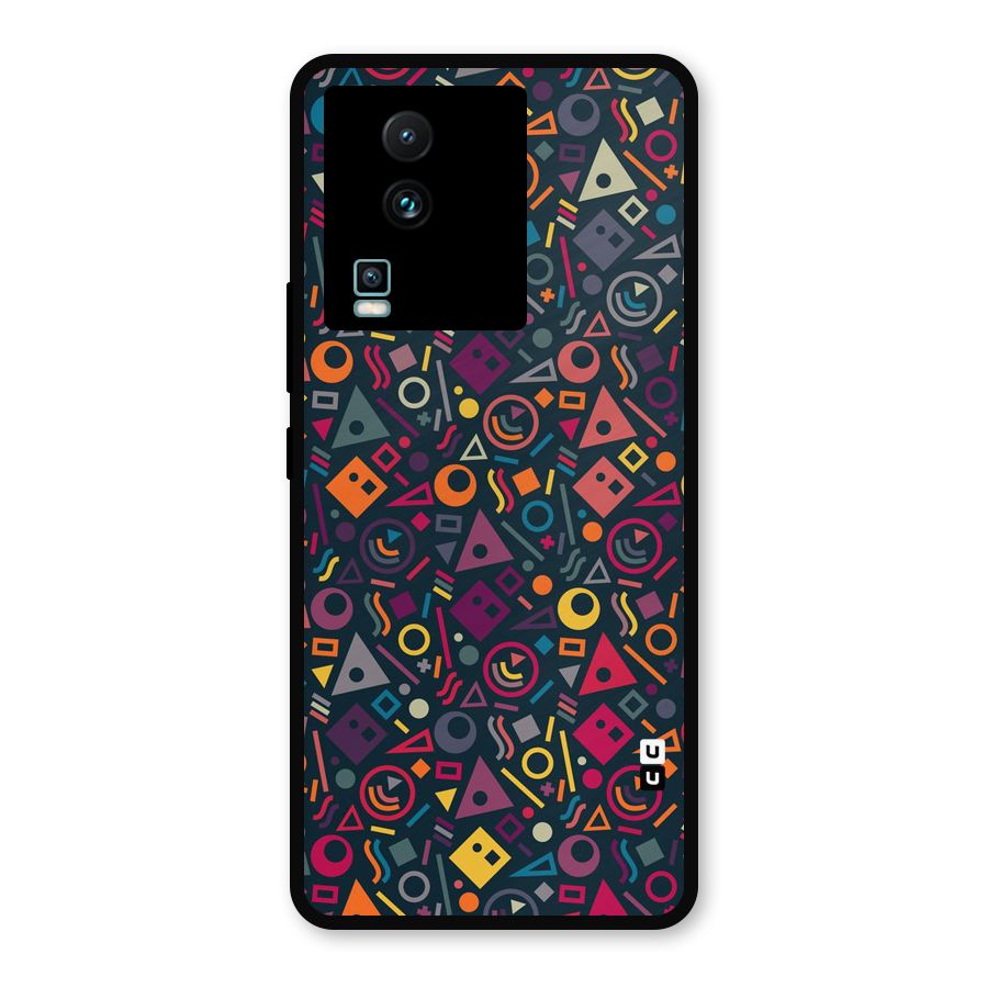 Abstract Figures Metal Back Case for iQOO Neo 7 Pro