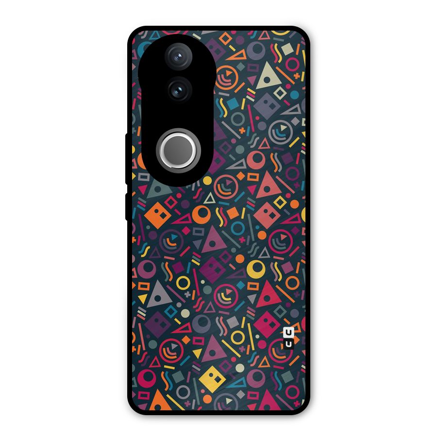 Abstract Figures Metal Back Case for iQOO Z10R