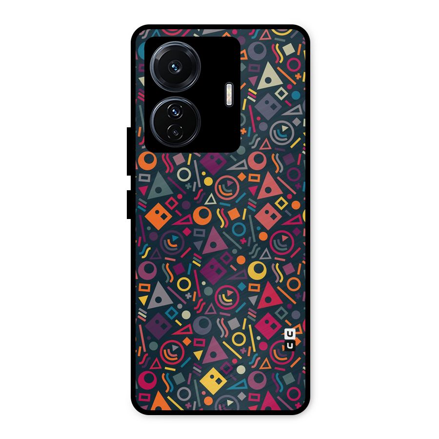 Abstract Figures Metal Back Case for iQOO Z6