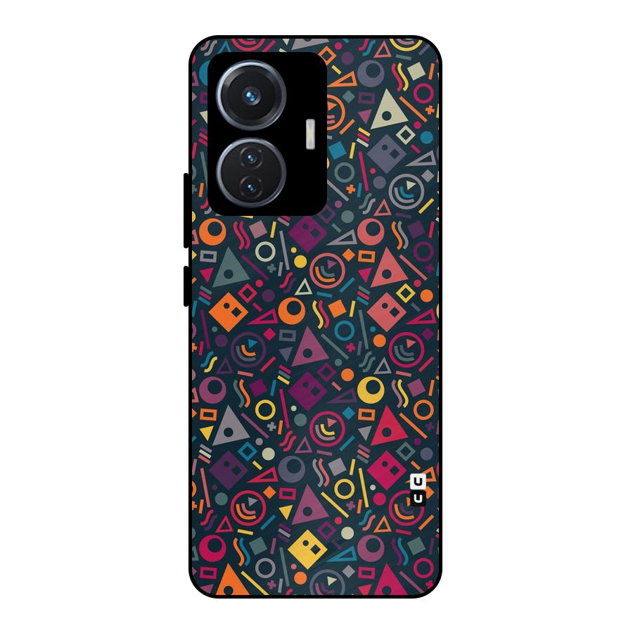 Abstract Figures Metal Back Case for iQOO Z6 44W