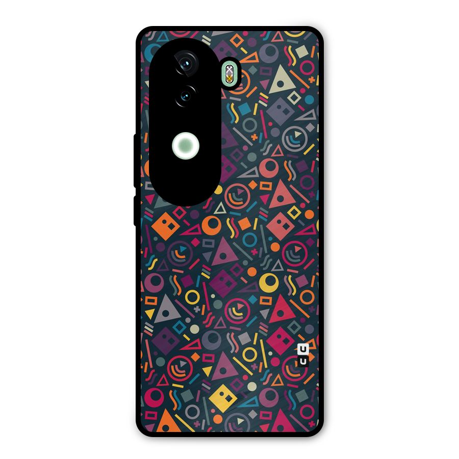 Abstract Figures Metal Back Case for iQOO Z9s