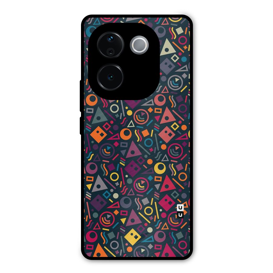 Abstract Figures Metal Back Case for iQOO Z9s Pro