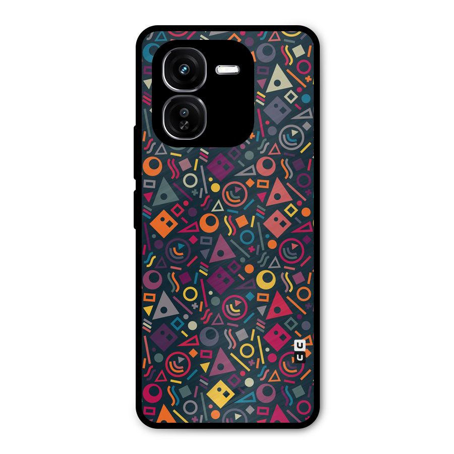 Abstract Figures Metal Back Case for iQOO Z9x