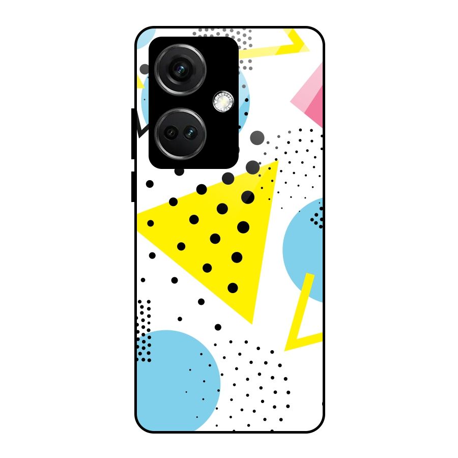 Abstract Geometry Glass Back Case for OnePlus Nord CE 3 5G