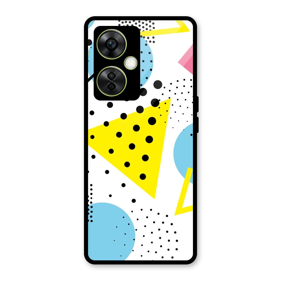 Abstract Geometry Glass Back Case for OnePlus Nord CE 3 Lite