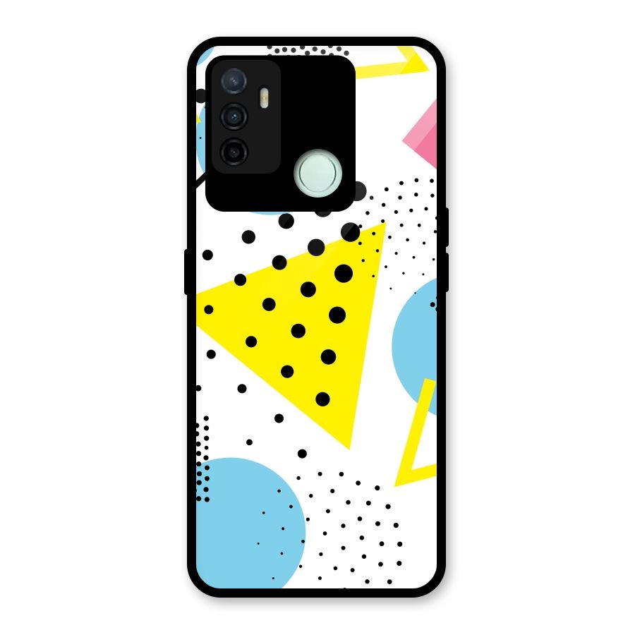Abstract Geometry Glass Back Case for Oppo A53