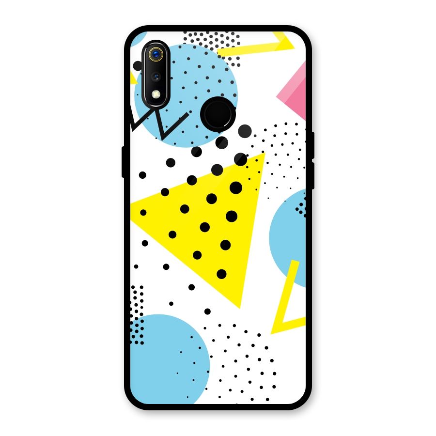 Abstract Geometry Glass Back Case for Realme 3i