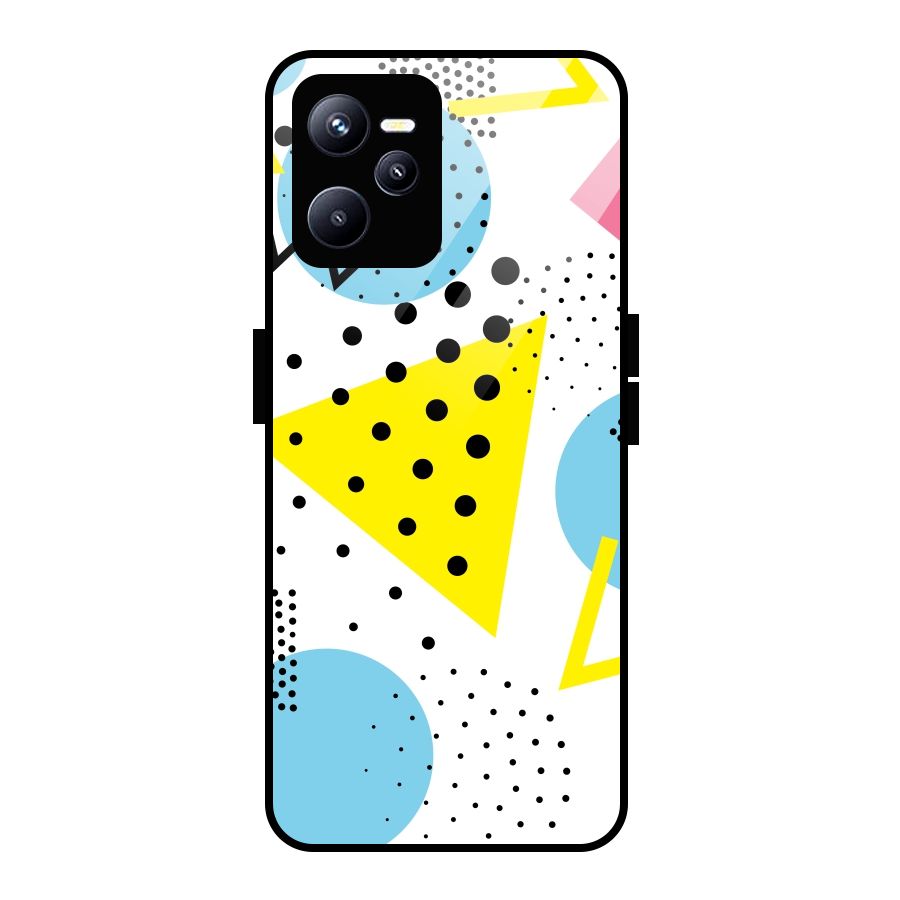 Abstract Geometry Glass Back Case for Realme C35