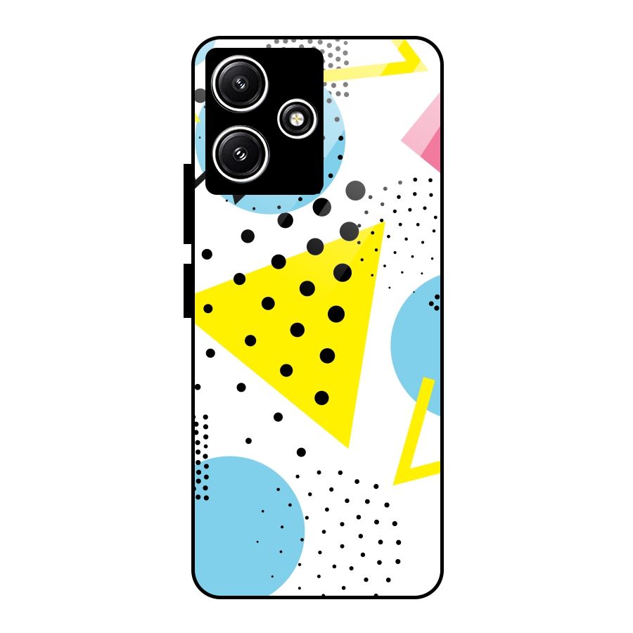 Abstract Geometry Glass Back Case for Redmi 12 5G