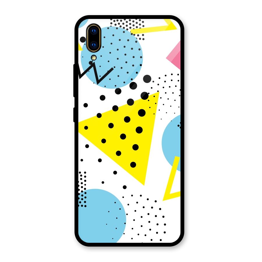 Abstract Geometry Glass Back Case for Vivo V11 Pro