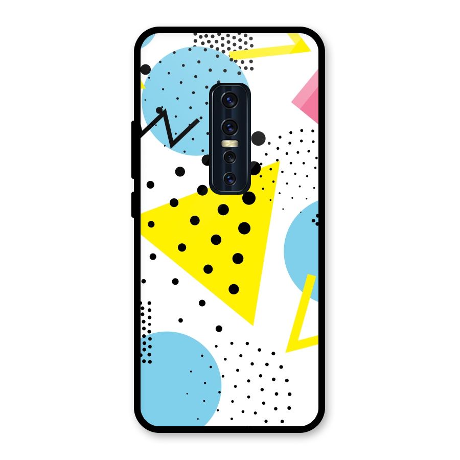 Abstract Geometry Glass Back Case for Vivo V17 Pro