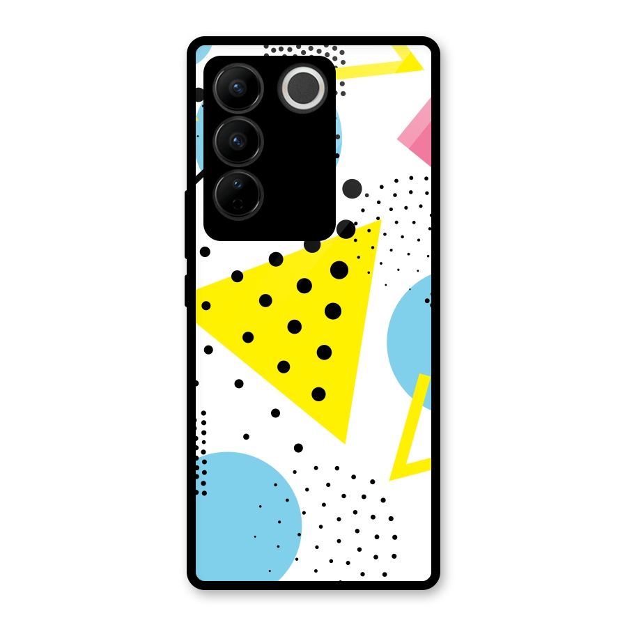 Abstract Geometry Glass Back Case for Vivo V27