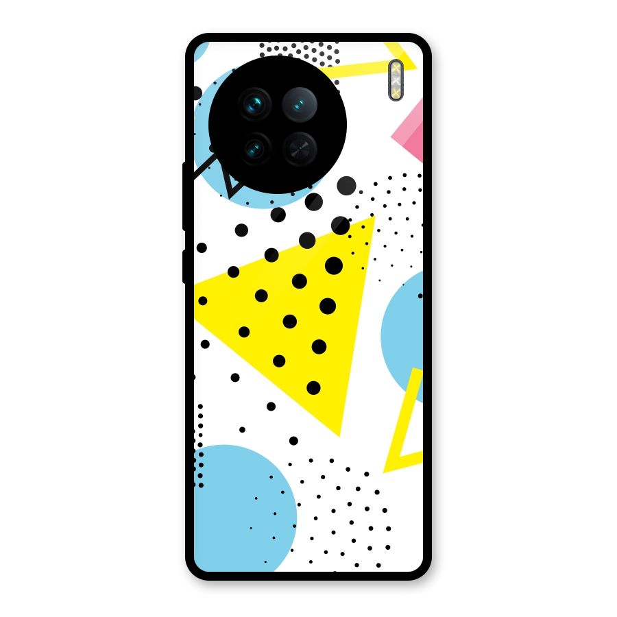 Abstract Geometry Glass Back Case for Vivo X90