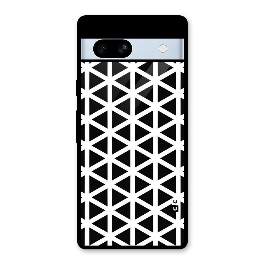 Abstract Geometry Maze Glass Back Case for Google Pixel 7a