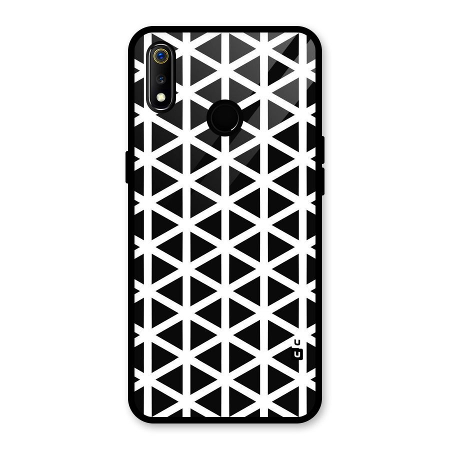Abstract Geometry Maze Glass Back Case for Realme 3i