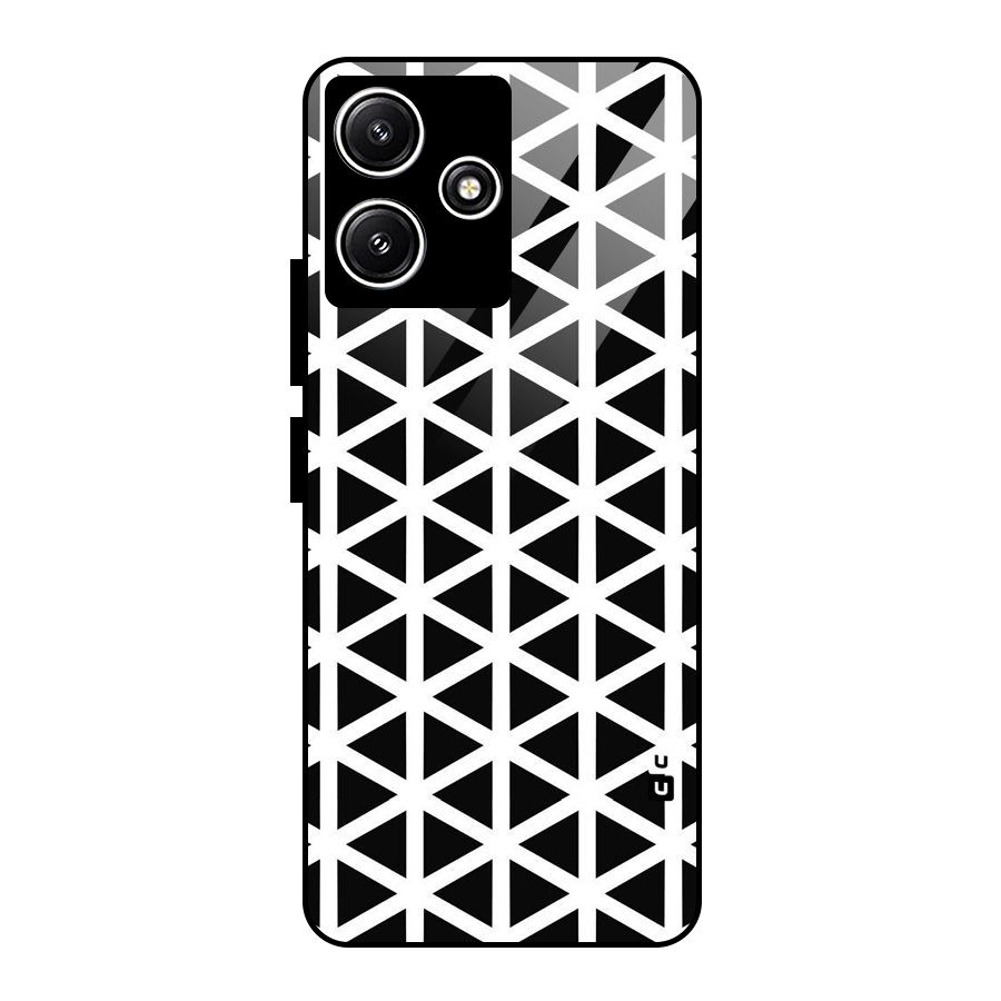 Abstract Geometry Maze Glass Back Case for Redmi 12 5G