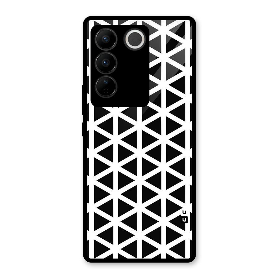 Abstract Geometry Maze Glass Back Case for Vivo V27