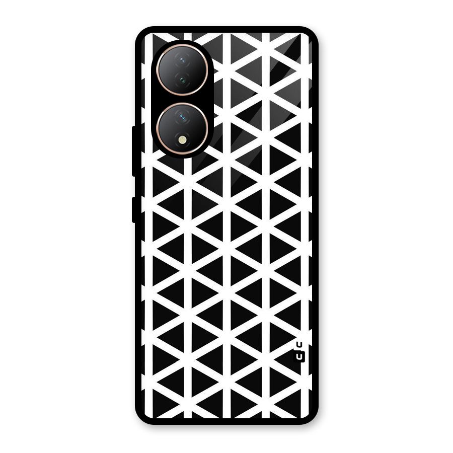 Abstract Geometry Maze Glass Back Case for Vivo Y100A