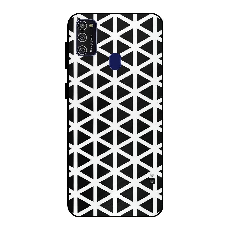 Abstract Geometry Maze Metal Back Case for Galaxy M21