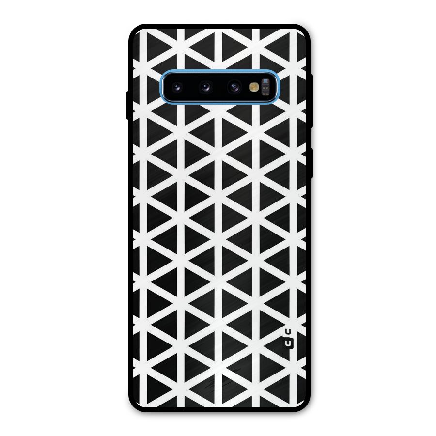 Abstract Geometry Maze Metal Back Case for Galaxy S10